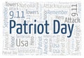 Patriot Day horizontal word cloud.