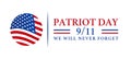 Patriot Day 9/11 Icon Illustration