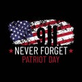 Patriot day illustration. We will newer forget 911