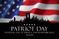 Patriot Day. New York city skyline. National Day of Service and Remembrance