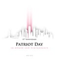 911 Patriot Day, New York skyline Royalty Free Stock Photo