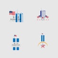 9-11 Patriot Day Always Remember logo illustration design