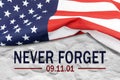 9/11 Patriot Day, September 11. `Never Forget` Royalty Free Stock Photo