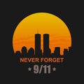 9/11 Patriot Day, September 11, 2001. Never Forget Royalty Free Stock Photo