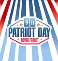 patriot day stripes background illustration