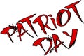 Patriot day text sign illustration