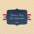 Patriot Day 11th September Emblem