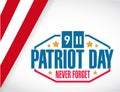 patriot day us stamp illustration design