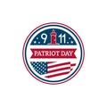 Patriot Day vector badge.