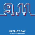 9.11 Patriot Day - We will never forget background design for flyer, poster, memorial card, brochure cover, typography Royalty Free Stock Photo