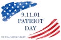 Patriot Day. We will never forget. Watercolor drawing