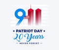 9 11 Patriot Day 20 Years Anniversary banner