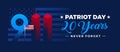 Patriot Day 20 Years banner - 9-11 illustration