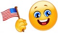 Patriot emoticon Royalty Free Stock Photo