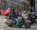 Patriot Guard Riders lead off the 102nd Annual Veteran`s Day Parade along Fifth Avenue in Manhattan