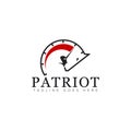 Patriot logo, with head horse like spedometer and army vector