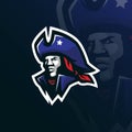 Patriot mascot logo design vector with modern illustration concept style for badge, emblem and t shirt printing. Patriot head