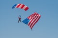 Patriot Parachute Team performance Royalty Free Stock Photo