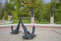 Patriot Park. Fragment of the Alley of Heroes, Kronstadt