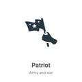 Patriot vector icon on white background. Flat vector patriot icon symbol sign from modern army and war collection for mobile