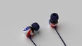 Patriotic american flag earphones