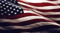 Patriotic American Flag Waving in Close-up Detail. created with Generative AI Royalty Free Stock Photo