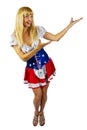 Patriotic American Girl Royalty Free Stock Photo
