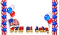 Patriotic Border 4th of July Royalty Free Stock Photo