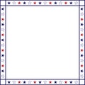 Patriotic border divider american usa flag