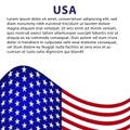 Patriotic border divider american usa flag Royalty Free Stock Photo