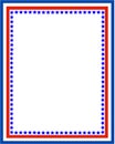Patriotic border frame with USA flag symbols. Royalty Free Stock Photo