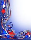 Patriotic Border Stars and Ribbons Royalty Free Stock Photo