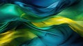 Blue yellow and green brazil patriotic abstract background