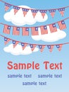 Patriotic bunting flags