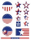 Patriotic Buttons - USA Royalty Free Stock Photo