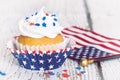 Patriotic cupcake Royalty Free Stock Photo