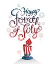 Patriotic fourth of july vector