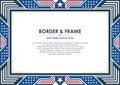 Patriotic Frame or border, with american flag style and color design Royalty Free Stock Photo