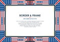Patriotic frame border, with american flag style and color design Royalty Free Stock Photo