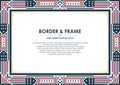 Patriotic frame border, with american flag style and color design Royalty Free Stock Photo