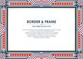 Patriotic frame border, with american flag style and color design Royalty Free Stock Photo