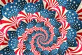 Patriotic grunge swirl with stars and stripes