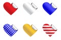 Patriotic Heart Stickers