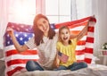 Patriotic holiday and happy family