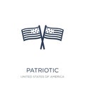 patriotic icon. Trendy flat vector patriotic icon on white background from United States of America collection Royalty Free Stock Photo