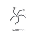 patriotic icon. Trendy patriotic logo concept on white background from United States of America collection Royalty Free Stock Photo