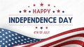 Patriotic Independence Day Graphic with Flags and 4th of July Text Royalty Free Stock Photo