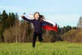 Patriotic little girl Royalty Free Stock Photo