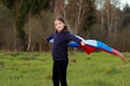 Patriotic little girl Royalty Free Stock Photo