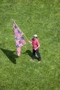 A patriotic man with a US Flag